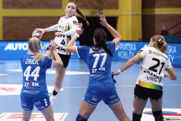 HC Lokomotiva v Vfl Oldenburg - EHF European League Women ZAGREB, CROATIA - FEBRUARY 15: Toni-Luisa Reinemann of Vfl Oldenburg in action during the EHF European League Women - Group Phase match between HC Lokomotiva and Vfl Oldenburg at Sports Hall Sutinska Vrela on February 15, 2026 in Zagreb, Croatia.  JosipxMikacic PIXSELL