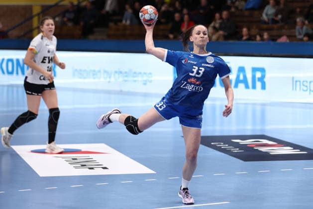 HC Lokomotiva v Vfl Oldenburg - EHF European League Women ZAGREB, CROATIA - FEBRUARY 15: Paula Posavec of HC Lokomotiva in action during the EHF European League Women - Group Phase match between HC Lokomotiva and Vfl Oldenburg at Sports Hall Sutinska Vrela on February 15, 2026 in Zagreb, Croatia.  JosipxMikacic PIXSELL