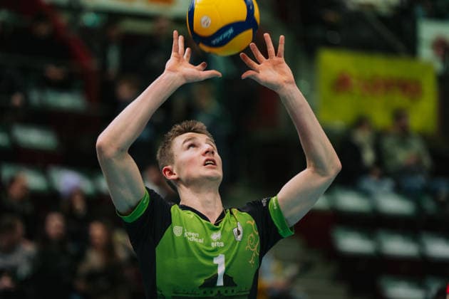 Laurin Schiegl Barock Volleys MTV Ludwigsburg, 01 before the match, Barock Volleys MTV Ludwigsburg vs Berlin Recycling Volleys, Volleyball, 1 Bundesliga, 22 Matchday, Season 2025 2026, 15 02 2026, Barock Volleys MTV Ludwigsburg vs Berlin Recycling Volleys, Volleyball, 1 Bundesliga, 22 Matchday, Season 2025 2026, 15 02 2026, Ludwigsburg Copyright: xEibner-Pressefoto LarsxNeumannx EP_LNN