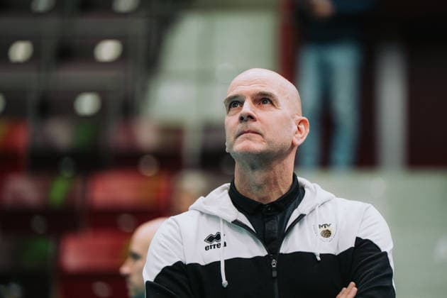 Michael Dornheim Barock Volleys MTV Ludwigsburg, Co Coach before the match, Barock Volleys MTV Ludwigsburg vs Berlin Recycling Volleys, Volleyball, 1 Bundesliga, 22 Matchday, Season 2025 2026, 15 02 2026, Barock Volleys MTV Ludwigsburg vs Berlin Recycling Volleys, Volleyball, 1 Bundesliga, 22 Matchday, Season 2025 2026, 15 02 2026, Ludwigsburg Copyright: xEibner-Pressefoto LarsxNeumannx EP_LNN