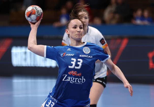 HC Lokomotiva v Vfl Oldenburg - EHF European League Women ZAGREB, CROATIA - FEBRUARY 15: Paula Posavecof HC Lokomotiva in action during the EHF European League Women - Group Phase match between HC Lokomotiva and Vfl Oldenburg at Sports Hall Sutinska Vrela on February 15, 2026 in Zagreb, Croatia.  JosipxMikacic PIXSELL