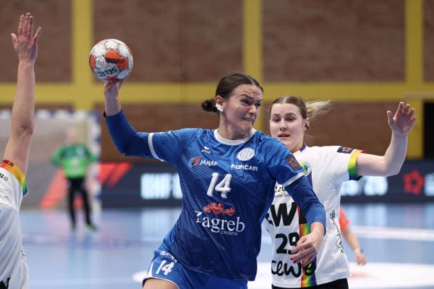 HC Lokomotiva v Vfl Oldenburg - EHF European League Women ZAGREB, CROATIA - FEBRUARY 15: Tatiana Sutranova of HC Lokomotiva in action during the EHF European League Women - Group Phase match between HC Lokomotiva and Vfl Oldenburg at Sports Hall Sutinska Vrela on February 15, 2026 in Zagreb, Croatia.  JosipxMikacic PIXSELL