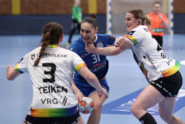 HC Lokomotiva v Vfl Oldenburg - EHF European League Women ZAGREB, CROATIA - FEBRUARY 15: Andrea Sedloska of HC Lokomotiva in action during the EHF European League Women - Group Phase match between HC Lokomotiva and Vfl Oldenburg at Sports Hall Sutinska Vrela on February 15, 2026 in Zagreb, Croatia.  JosipxMikacic PIXSELL
