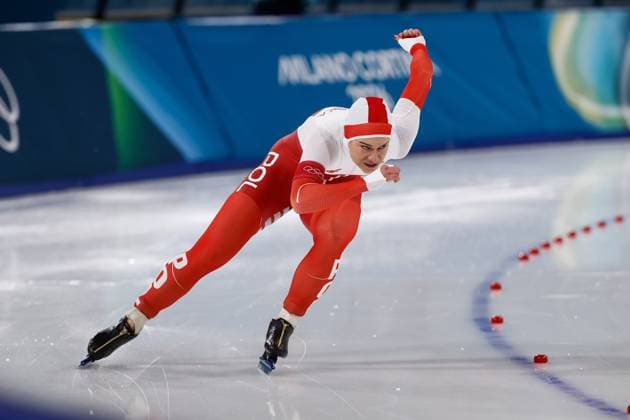 MILAN , 15-02-2026 , Milano Speed skating, Eisschnelllauf Stadium , Olympic Winter games, Winterspiele,Spiele, Summer games 2026 - Speed Skating 500m ladies , Picture shows Andzelika Wojcik Olympic Winter Games 2026 - Speed Skating 500m ladies  x201630430x Copyright:
