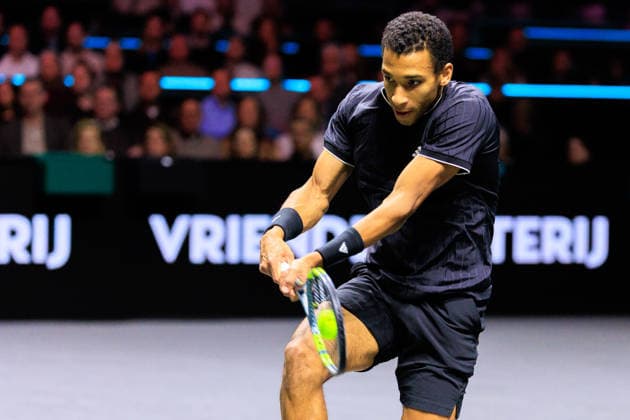 2026-02-15 ABN AMRO Open ROTTERDAM, NETHERLANDS - FEBRUARY 15: Felix Auger-Aliassime of Canada during the Final at the ABN AMRO Open at Ahoy on February 15, 2026 in Rotterdam, Netherlands. Rotterdam Ahoy Netherlands Content not available for redistribution in The Netherlands directly or indirectly through any third parties. Copyright: xMarcelxvanxPlateringenx