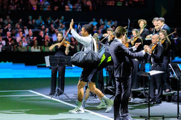 2026-02-15 ABN AMRO Open ROTTERDAM, NETHERLANDS - FEBRUARY 15: Felix Auger-Aliassime of Canada during the Final at the ABN AMRO Open at Ahoy on February 15, 2026 in Rotterdam, Netherlands. Rotterdam Ahoy Netherlands Content not available for redistribution in The Netherlands directly or indirectly through any third parties. Copyright: xMarcelxvanxPlateringenx