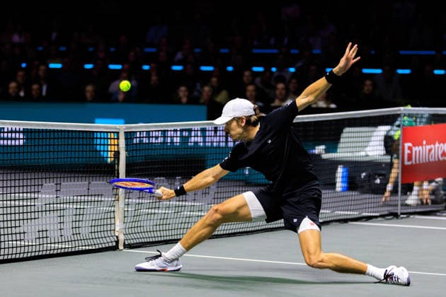 2026-02-15 ABN AMRO Open ROTTERDAM, NETHERLANDS - FEBRUARY 15: Alex de Minaur of Australia during the Final at the ABN AMRO Open at Ahoy on February 15, 2026 in Rotterdam, Netherlands. Rotterdam Ahoy Netherlands Content not available for redistribution in The Netherlands directly or indirectly through any third parties. Copyright: xMarcelxvanxPlateringenx