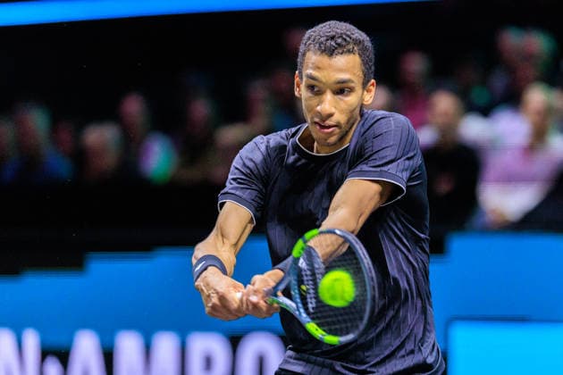 2026-02-15 ABN AMRO Open ROTTERDAM, NETHERLANDS - FEBRUARY 15: Felix Auger-Aliassime of Canada during the Final at the ABN AMRO Open at Ahoy on February 15, 2026 in Rotterdam, Netherlands. Rotterdam Ahoy Netherlands Content not available for redistribution in The Netherlands directly or indirectly through any third parties. Copyright: xMarcelxvanxPlateringenx