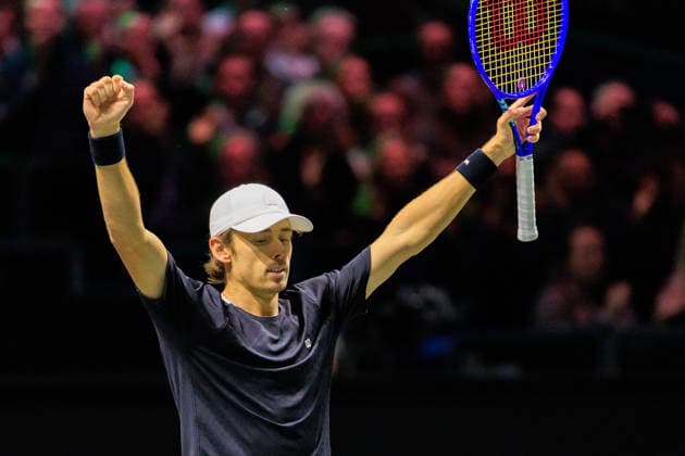 2026-02-15 ABN AMRO Open ROTTERDAM, NETHERLANDS - FEBRUARY 15: Alex de Minaur of Australia during the Final at the ABN AMRO Open at Ahoy on February 15, 2026 in Rotterdam, Netherlands. Rotterdam Ahoy Netherlands Content not available for redistribution in The Netherlands directly or indirectly through any third parties. Copyright: xMarcelxvanxPlateringenx