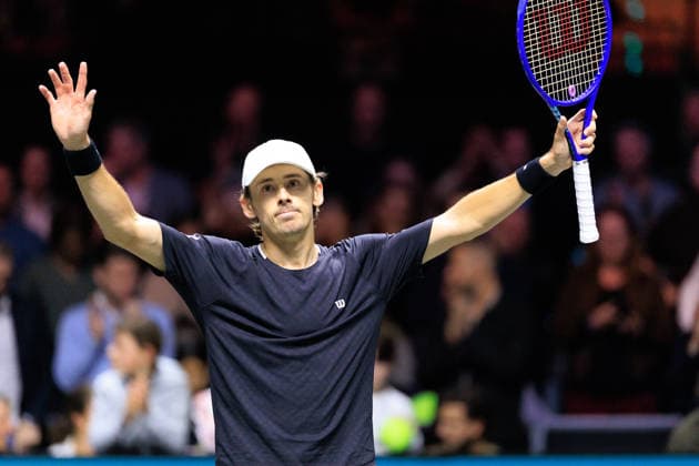 2026-02-15 ABN AMRO Open ROTTERDAM, NETHERLANDS - FEBRUARY 15: Alex de Minaur of Australia during the Final at the ABN AMRO Open at Ahoy on February 15, 2026 in Rotterdam, Netherlands. Rotterdam Ahoy Netherlands Content not available for redistribution in The Netherlands directly or indirectly through any third parties. Copyright: xMarcelxvanxPlateringenx