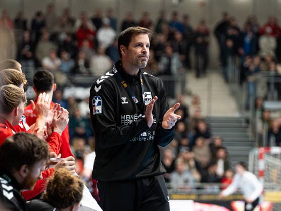 Mark Bult HSG Nordhorn Lingen, Coach is satisfied HSG Nordhorn Lingen vs VfL Eintracht Hagen, Handball, 2 Bundesliga, Matchday 19, Season 2025 2026, 15 02 2026 HSG Nordhorn Lingen vs VfL Eintracht Hagen, Handball, 2 Bundesliga, Matchday 19, Season 2025 2026, 15 02 2026 Lingen Ems Copyright: xEibner-Pressefoto DamianxKruczynx EP_DKI