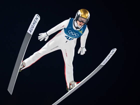 OLYMPICS - Winter Olympic Games, Olympische Spiele, Olympia, OS Milano Cortina 2026 PREDAZZO,ITALY,15.FEB.26 - OLYMPICS, Ski jumping, Skispringen, Ski, nordisch - Winter Olympic Games Milano Cortina 2026, large hill, women. Image shows Lisa Eder (AUT).  GEPAxpictures xOliverxLerch