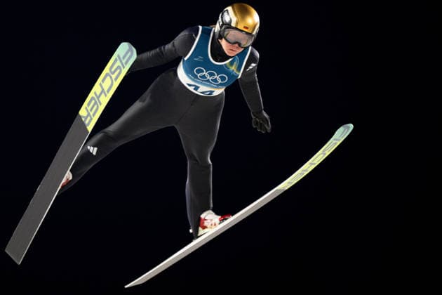 OLYMPICS - Winter Olympic Games, Olympische Spiele, Olympia, OS Milano Cortina 2026 PREDAZZO,ITALY,15.FEB.26 - OLYMPICS, Ski jumping, Skispringen, Ski, nordisch - Winter Olympic Games Milano Cortina 2026, large hill, women. Image shows Agnes Reisch (GER).  GEPAxpictures xOliverxLerch