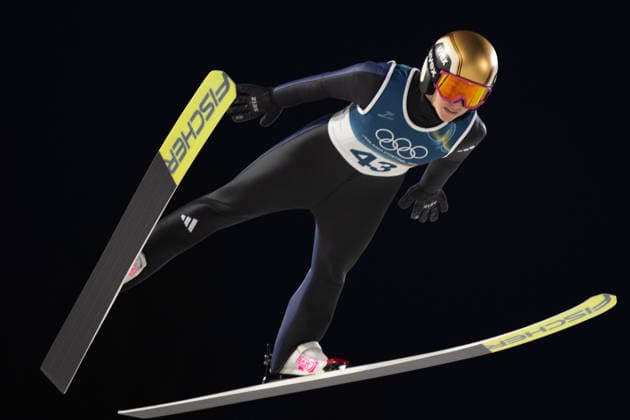 OLYMPICS - Winter Olympic Games, Olympische Spiele, Olympia, OS Milano Cortina 2026 PREDAZZO,ITALY,15.FEB.26 - OLYMPICS, Ski jumping, Skispringen, Ski, nordisch - Winter Olympic Games Milano Cortina 2026, large hill, women. Image shows Katharina Schmid (GER).  GEPAxpictures xOliverxLerch