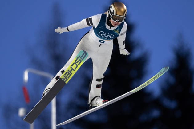 OLYMPICS - Winter Olympic Games, Olympische Spiele, Olympia, OS Milano Cortina 2026 PREDAZZO,ITALY,15.FEB.26 - OLYMPICS, Ski jumping, Skispringen, Ski, nordisch - Winter Olympic Games Milano Cortina 2026, large hill, women. Image shows Meghann Wadsak (AUT).  GEPAxpictures xOliverxLerch