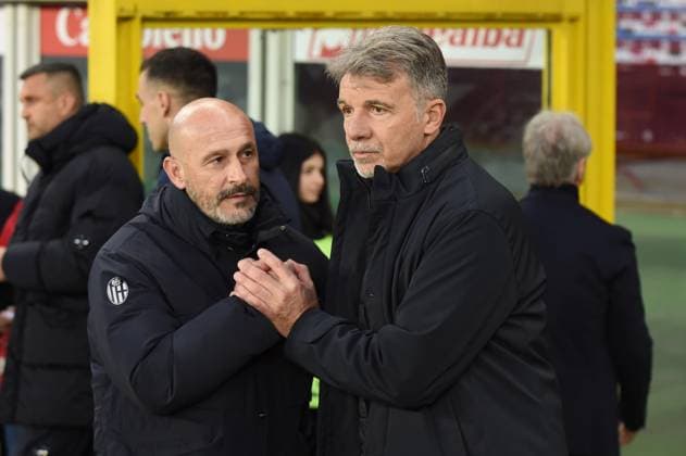 Foto IPP Massimo Rana Torino 15-02-2026 Calcio Campionato di Serie A 2025 2026 Torino-Bologna nella foto marco baroni allenatore torino e vincenzo italiano allenatore bologna Italy Photo Press - World Copyright italy ITALY  Copyright: xR4924_italyphotopressx