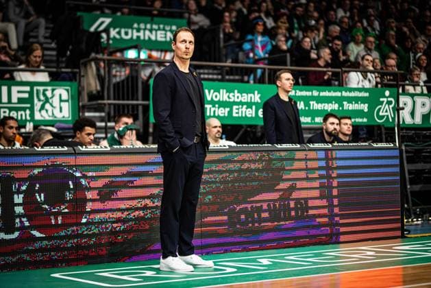 Jacques Schneider Gladiators Trier , Vet Concept Gladiators Trier vs Chemnitz 99ers, Basketball, easyCredit BBL, Matchday 20, Season 2025 2026, 15 02 2026 Vet Concept Gladiators Trier vs Chemnitz 99ers, Basketball, easyCredit BBL, Matchday 20, Season 2025 2026, 15 02 2026 Copyright: xEibner-Pressefoto AlexanderxNeisx EP_ANS