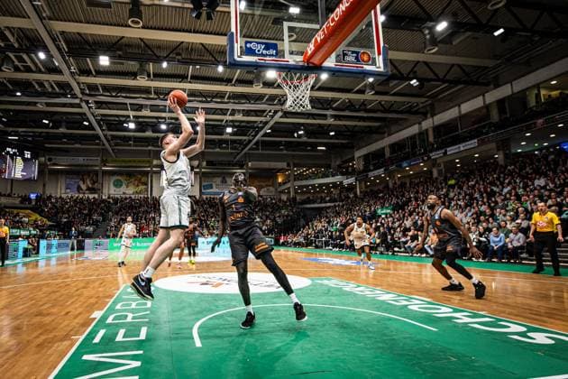 , Vet Concept Gladiators Trier vs Chemnitz 99ers, Basketball, easyCredit BBL, Matchday 20, Season 2025 2026, 15 02 2026 Vet Concept Gladiators Trier vs Chemnitz 99ers, Basketball, easyCredit BBL, Matchday 20, Season 2025 2026, 15 02 2026 Copyright: xEibner-Pressefoto AlexanderxNeisx EP_ANS
