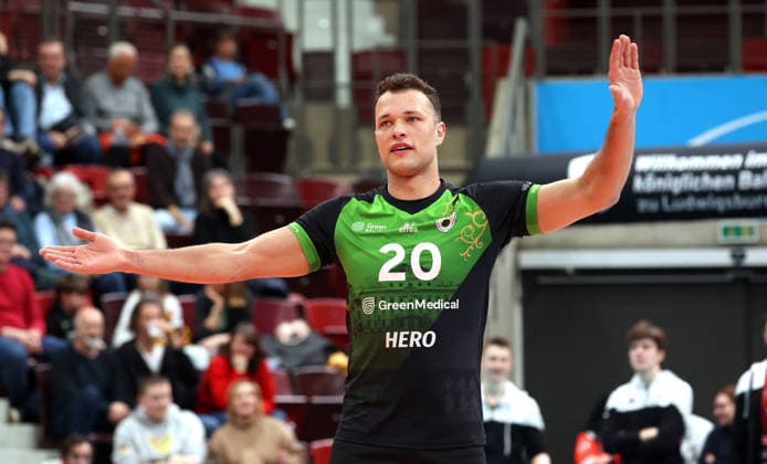 15 02 2026, Germany, Ludwigsburg Volleyball Barock Volleys MTV Ludwigsburg vs Berlin Recycling Volleys, Jeffery Klok LB
