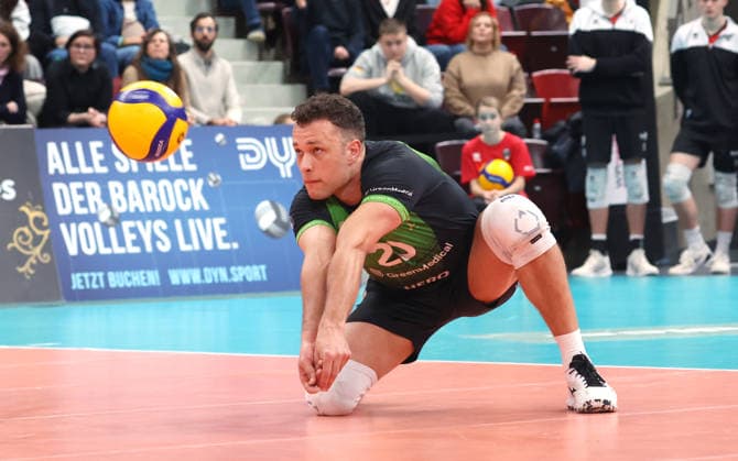 15 02 2026, Germany, Ludwigsburg Volleyball Barock Volleys MTV Ludwigsburg vs Berlin Recycling Volleys, Jeffrey Klok LB