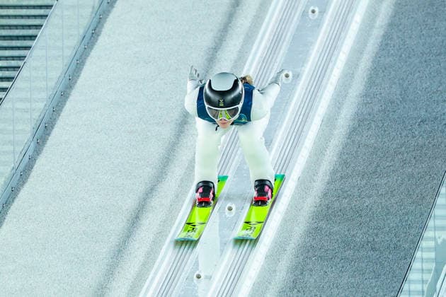 Olympische Winterspiele Milano Cortina 2026 Skispringen Großschanze Einzel Frauen am 15.02.2026 an der Predazzo Ski jumping, Skispringen, Ski, nordisch Stadium in Predazzo Frida Westman ( Schweden ) *** Olympic Winter Games Milano Cortina 2026 Ski Jumping Large Hill Individual Women on 15 02 2026 at the Predazzo Ski Jumping Stadium in Predazzo Frida Westman Sweden xMSx
