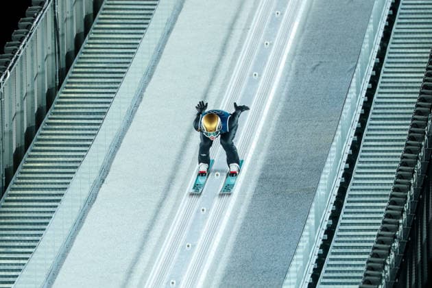Olympische Winterspiele Milano Cortina 2026 Skispringen Großschanze Einzel Frauen am 15.02.2026 an der Predazzo Ski jumping, Skispringen, Ski, nordisch Stadium in Predazzo Selina Freitag ( Deutschland ) *** Olympic Winter Games Milano Cortina 2026 Ski Jumping Large Hill Individual Women on 15 02 2026 at the Predazzo Ski Jumping Stadium in Predazzo Selina Freitag Germany xMSx