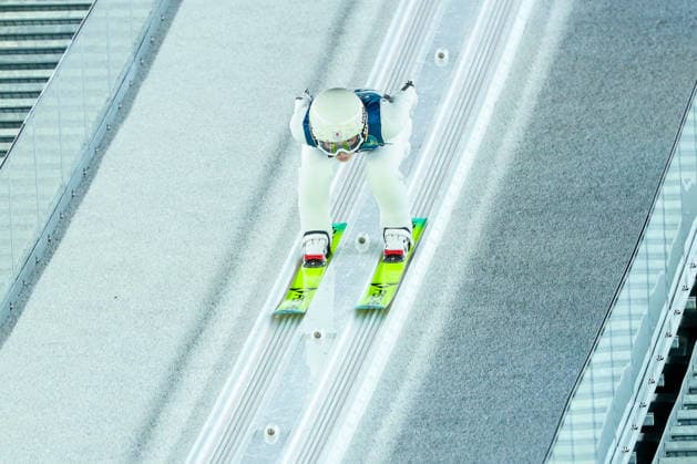 Olympische Winterspiele Milano Cortina 2026 Skispringen Großschanze Einzel Frauen am 15.02.2026 an der Predazzo Ski jumping, Skispringen, Ski, nordisch Stadium in Predazzo Nozomi Maruyama ( Japan ) *** Olympic Winter Games Milano Cortina 2026 Ski Jumping Large Hill Individual Women on 15 02 2026 at the Predazzo Ski Jumping Stadium in Predazzo Nozomi Maruyama Japan xMSx