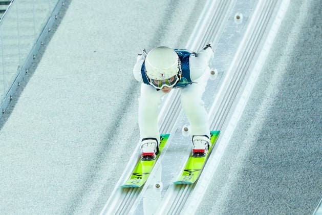 Olympische Winterspiele Milano Cortina 2026 Skispringen Großschanze Einzel Frauen am 15.02.2026 an der Predazzo Ski jumping, Skispringen, Ski, nordisch Stadium in Predazzo Nozomi Maruyama ( Japan ) *** Olympic Winter Games Milano Cortina 2026 Ski Jumping Large Hill Individual Women on 15 02 2026 at the Predazzo Ski Jumping Stadium in Predazzo Nozomi Maruyama Japan xMSx