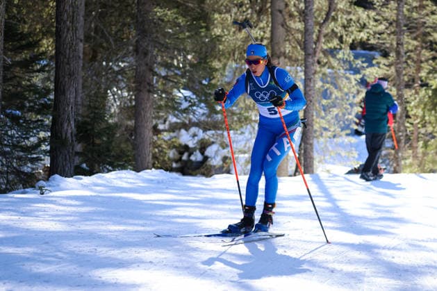 Antholz, Italien 15. Februar 2026: Biathlon Verfolgung Frauen 12,5 km - Olympia 2026 Im Bild: Lisa Vittozzi (ITA) Anterselva Biathlon Arena *** Antholz, Italy February 15, 2026 Biathlon Pursuit Women 12.5 km Olympic Games 2026 In the picture Lisa Vittozzi ITA Anterselva Biathlon Arena Copyright: xFotostandx xHettichx