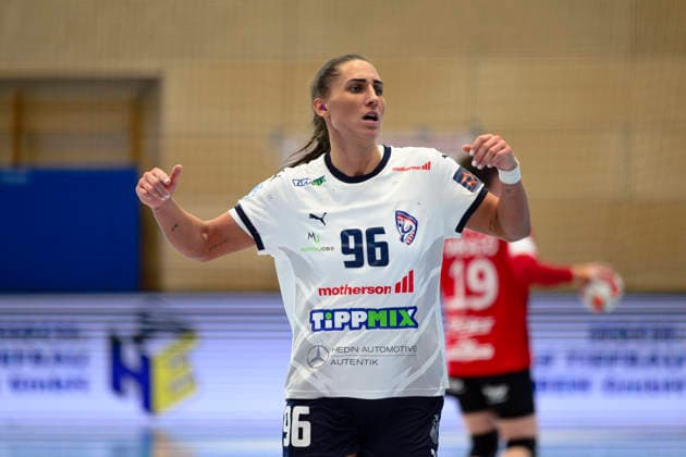 Gabriella Toeth Motherson Mosonmagyarovari KC, 96 GER, Thueringer HC vs Motherson Mosonmagyarovari KC , Handball, EHF European League Women, Group Phase , Season 2025 2026, 15 02 2026 GER, Thueringer HC vs Motherson Mosonmagyarovari KC , Handball, EHF European League Women, Group Phase , Season 2025 2026, 15 02 2026 Bad Langensalza Copyright: xEibner-Pressefoto MartinxHerbstx EP_MHT