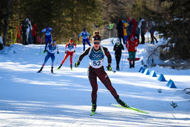 Antholz, Italien 15. Februar 2026: Biathlon Verfolgung Frauen 12,5 km - Olympia 2026 Im Bild: Selina Grotian (GER) Anterselva Biathlon Arena *** Antholz, Italy 15 February 2026 Biathlon Pursuit Women 12.5 km Olympic Games 2026 Pictured Selina Grotian GER Anterselva Biathlon Arena Copyright: xFotostandx xHettichx