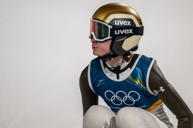 OLYMPICS - Winter Olympic Games, Olympische Spiele, Olympia, OS Milano Cortina 2026 PREDAZZO,ITALY,15.FEB.26 - OLYMPICS, Ski jumping, Skispringen, Ski, nordisch - Winter Olympic Games Milano Cortina 2026, large hill, women. Image shows Nika Prevc (SLO).  GEPAxpictures xOliverxLerch
