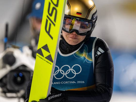 OLYMPICS - Winter Olympic Games, Olympische Spiele, Olympia, OS Milano Cortina 2026 PREDAZZO,ITALY,15.FEB.26 - OLYMPICS, Ski jumping, Skispringen, Ski, nordisch - Winter Olympic Games Milano Cortina 2026, large hill, women. Image shows Agnes Reisch (GER).  GEPAxpictures xOliverxLerch