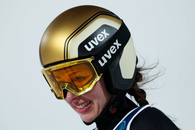 Olympische Winterspiele Milano Cortina 2026 Skispringen Großschanze Einzel Frauen am 15.02.2026 an der Predazzo Ski jumping, Skispringen, Ski, nordisch Stadium in Predazzo Juliane Seyfarth ( Deutschland ) *** Olympic Winter Games Milano Cortina 2026 Ski Jumping Large Hill Individual Women on 15 02 2026 at the Predazzo Ski Jumping Stadium in Predazzo Juliane Seyfarth Germany xMSx