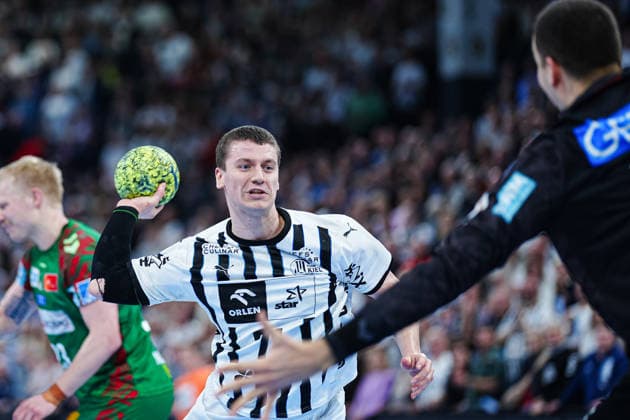 Throw Goal Elias Ellefsen a Skipagotu THW Kiel, 71 GER, THW Kiel vs SC Magdeburg, Handball, 1 Bundesliga, Matchday 21, Season 2025 2026, 15 02 2026 GER, THW Kiel vs SC Magdeburg, Handball, 1 Bundesliga, Matchday 21, Season 2025 2026, 15 02 2026 Kiel Copyright: xEibner-Pressefoto MarcelxvonxFehrnx EP_MFN