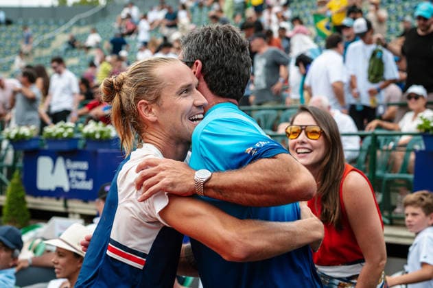 ATP, Tennis Herren Argentina Open 2026 BUENOS AIRES, AR - 15.02.2026: ATP ARGENTINA OPEN 2026 - Buenos Aires, Argentina. February 15, 2026. Rafael Matos (BRA) and Orlando Luz (BRA) celebrate their doubles title at the Argentina Open 2026. (Photo: Lucas Mangi Fotoarena) x2886549x  LucasxMangi