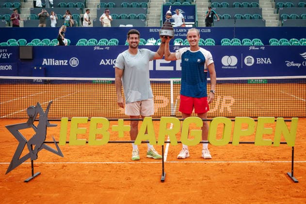 ATP, Tennis Herren Argentina Open 2026 BUENOS AIRES, AR - 15.02.2026: ATP ARGENTINA OPEN 2026 - Buenos Aires, Argentina. February 15, 2026. Rafael Matos (BRA) and Orlando Luz (BRA) celebrate their doubles title at the Argentina Open 2026. (Photo: Lucas Mangi Fotoarena) x2886553x  LucasxMangi
