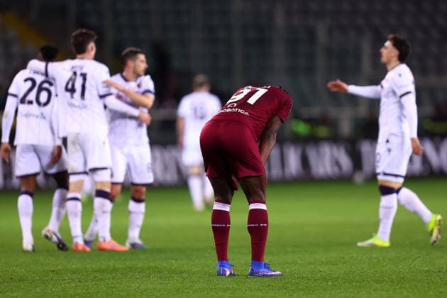 Duvan Zapata (Torino Fc) looks dejected, Serie A, Torino FC v Bologna FC 1909 , Olimpico, February 15, 2026, Turin, Italy.