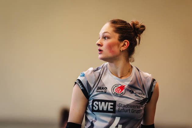 Volleyball Women Season 2025 2026 Volleyball Bundesliga ETV Hamburger Volksbank Volleys vs Schwarz Weiß Erfurt 15 02 2026 Lotte Goertz 4, Schwarz Weiß Erfurt Hamburg Sporthalle Hoheluft Hamburg Germany