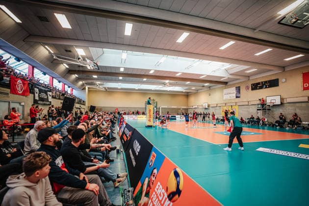 Volleyball Women Season 2025 2026 Volleyball Bundesliga ETV Hamburger Volksbank Volleys vs Schwarz Weiß Erfurt 15 02 2026 The sold out Halle Hoheluft Hamburg Sporthalle Hoheluft Hamburg Germany