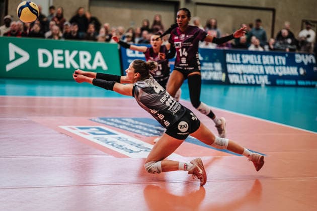 Volleyball Women Season 2025 2026 Volleyball Bundesliga ETV Hamburger Volksbank Volleys vs Schwarz Weiß Erfurt 15 02 2026 Lotte Goertz 4, Schwarz Weiß Erfurt Hamburg Sporthalle Hoheluft Hamburg Germany