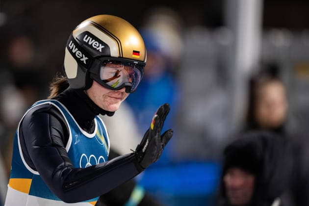 260215 Agnes Reisch of Germany after competing in the women™s large hill individual Ski jumping, Skispringen, Ski, nordisch during day 9 of the 2026 Winter Olympics on February 15, 2026 in Predazzo. Photo: Maxim Thore BILDBYRAN kod MT MT0984 backhoppning ski jumping skihopping Olympic Games, Olympische Spiele, Olympia, OS olympics winter olympics os ol olympiska spel vinter-os olympiske leker milano cortina 2026 milan cortina 2026 milano cortina 2026 olympic games milano cortina 2026 winter olympic games milano cortina-os milano cortina-ol vinter-ol 9 bbeng dam *** 260215 Agnes Reisch of Germany after competing in the women™s large hill individual ski jumping during day 9 of the 2026 Winter Olympics on February 15, 2026 in Predazzo Photo Maxim Thore BILDBYRAN kod MT MT0984 backhoppning ski jumping skihopping olympic games olympics winter olympics os ol olympiska spel vinter os olympiske leker milano cortina 2026 milan cortina 2026 milano cortina 2026 olympic games milano cortina 2026 winter olympic games milano cortina os milano cortina ol vinter ol 9 bbeng dam  Copyright: MAXIMxTHORE BB260215MT160