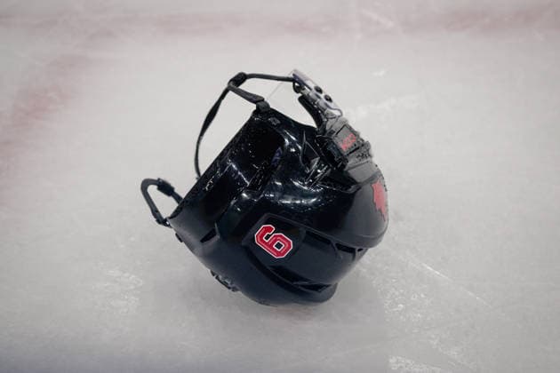 Helmet 9 in action during the Menss Ice hockey, Eishockey group stage game between Canada and France at the Olympic Winter games, Winterspiele,Spiele, Summer games Milano Cortina 2026 at the Milano Santa Giulia Ice Hockey Arena, Milan, Italy, on February 15, 2026. im Gruppenspiel der Männer im Eishockey zwischen Kanada und Frankreich bei den Olympischen Winterspielen Milano Cortina 2026 in der Milano Santa Giulia Ice Hockey Arena, Mailand, Italien, am 15. Februar 2026. *** Helmet 9 in action during the Mens ice hockey group stage game between Canada and France at the Olympic Winter Games Milano Cortina 2026 at the Milano Santa Giulia Ice Hockey Arena, Milan, Italy, on February 15, 2026 in the Mens ice hockey group stage game between Canada and France at the Olympic Winter Games Milano Cortina 2026 at the Milano Santa Giulia Ice Hockey Arena, Milan, Italy, on February 15, 2026 Copyright: HMBxMedia MarcxNiemeyer
