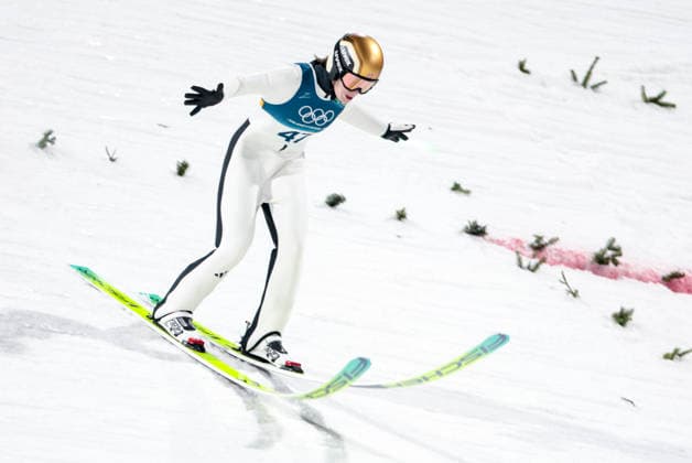OLYMPICS - Winter Olympic Games, Olympische Spiele, Olympia, OS Milano Cortina 2026 PREDAZZO,ITALY,15.FEB.26 - OLYMPICS, Ski jumping, Skispringen, Ski, nordisch - Winter Olympic Games Milano Cortina 2026, large hill, women. Image shows Anna Odine Stroem (NOR).  GEPAxpictures xMatthiasxTrinkl