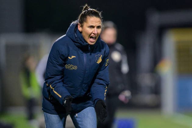 Soccer, Google Pixel Womens Bundesliga, 20260215, TSG Hoffenheim Hamburger SV HSV In the picture Coach Hoffenheim Eva Maria VIRSINGER Hoffenheim Dietmar Hopp Stadion Baden Württemberg Germany Copyright: Passion2Press MarkusxFischerx