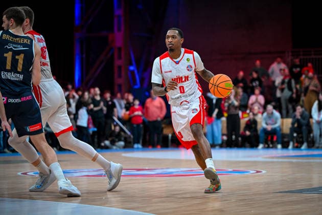Barmer 2 Basketball Bundesliga ProA Rheinstars Köln vs Eisbären Bremerhaven, 15 02 2026 Cedric Cezell Russell Jr RheinStarsKöln 0 , Barmer 2 Basketball Bundesliga ProA Rheinstars Köln vs Eisbären Bremerhaven on 15 02 2026 at Motorworld Köln in Cologne North Rhine-Westphalia Copyright: xBEAUTIFULxSPORTS Mueller-Laschetx