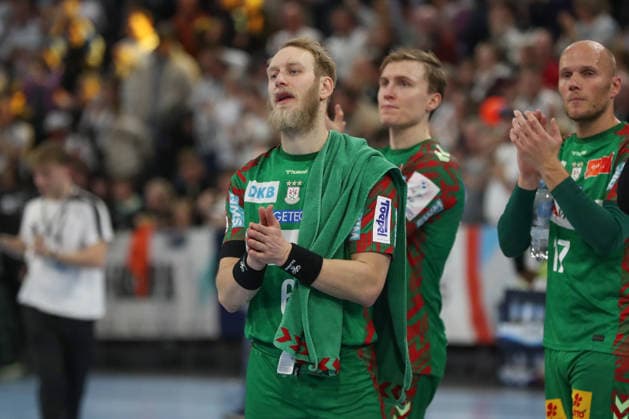 15 02 2026, xgox, Handball Daikin HBL THW Kiel SC Magdeburg emspor, v l Matthias Musche Magdeburg, 6 disappointed, looks disappointed, disappointed Kiel