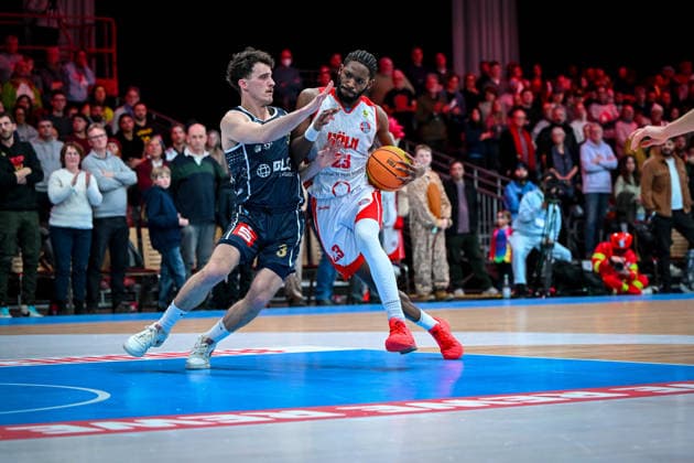 Barmer 2 Basketball Bundesliga ProA Rheinstars Köln vs Eisbären Bremerhaven, 15 02 2026 Michael Jordan Miller RheinStarsKöln 23 , Barmer 2 Basketball Bundesliga ProA Rheinstars Köln vs Eisbären Bremerhaven on 15 02 2026 at Motorworld Köln in Cologne North Rhine-Westphalia Copyright: xBEAUTIFULxSPORTS Mueller-Laschetx