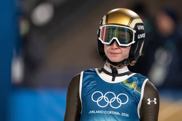 OLYMPICS - Winter Olympic Games, Olympische Spiele, Olympia, OS Milano Cortina 2026 PREDAZZO,ITALY,15.FEB.26 - OLYMPICS, Ski jumping, Skispringen, Ski, nordisch - Winter Olympic Games Milano Cortina 2026, large hill, women. Image shows Nika Prevc (SLO).  GEPAxpictures xOliverxLerch