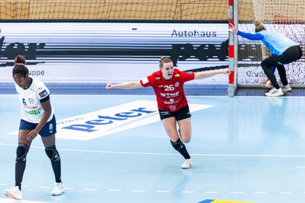 15 02 2026, GER, Handball, Women, Season 2025 2026, EHF European League , Group stage, Thueringer HC Motherson Mosonmagyarovari KC Anna Szabo Thueringer HC,26 99947 Bad Langensalza Salza Halle Sporthalle Mehrz Thüringen Germany